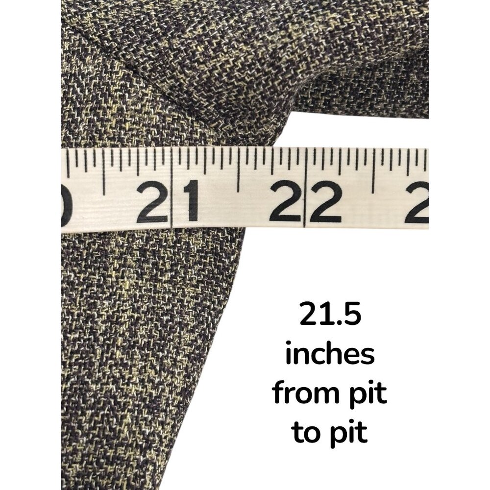 Biacci Tweed Jacket Womens L Bell Sleeve Peter Pan Collar Brown Chic - Picture 8 of 10